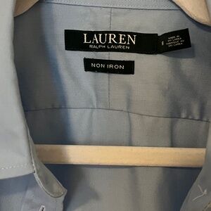 NWOT Ralph Lauren Non Iron Blue 100% Cotton Shirt/Blouse US M